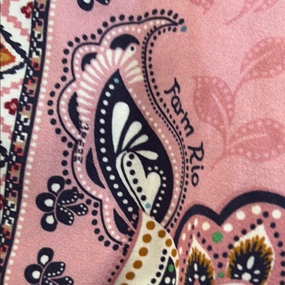 FARM Rio Green and Orange A-Line Skirt - Picture 6 of 6